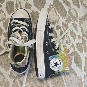 Converse Black High-Top Sneakers with Rubber Toe Cap